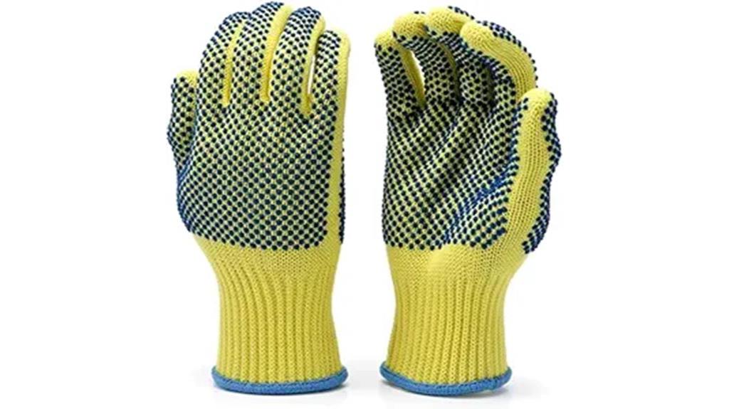 yellow kevlar work gloves