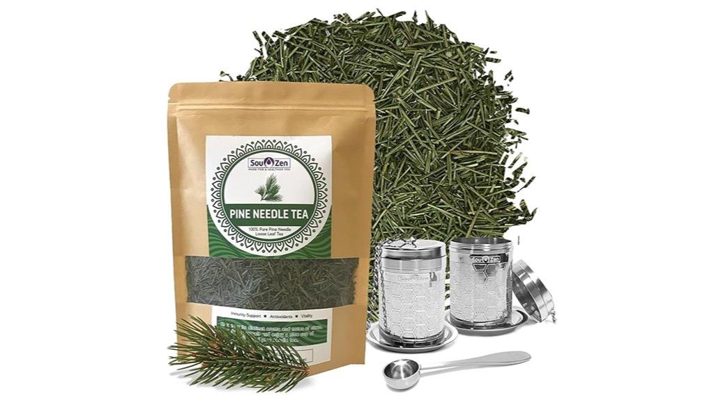zen pine needle tea set