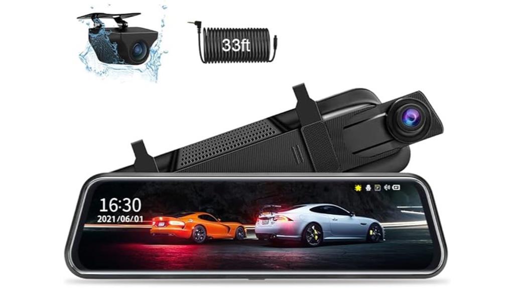 10 inch rear view camera