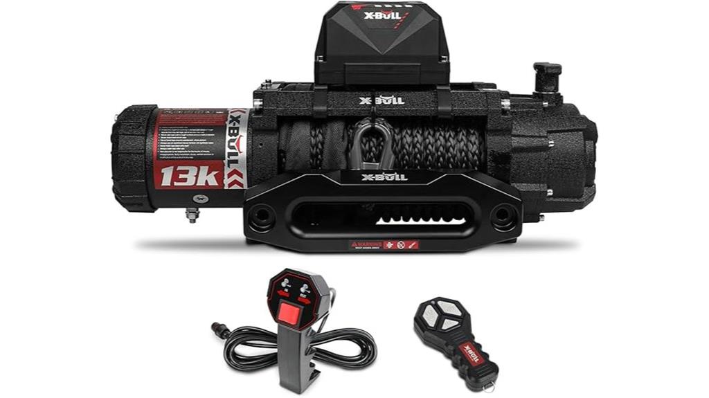 13000 lb synthetic electric winch