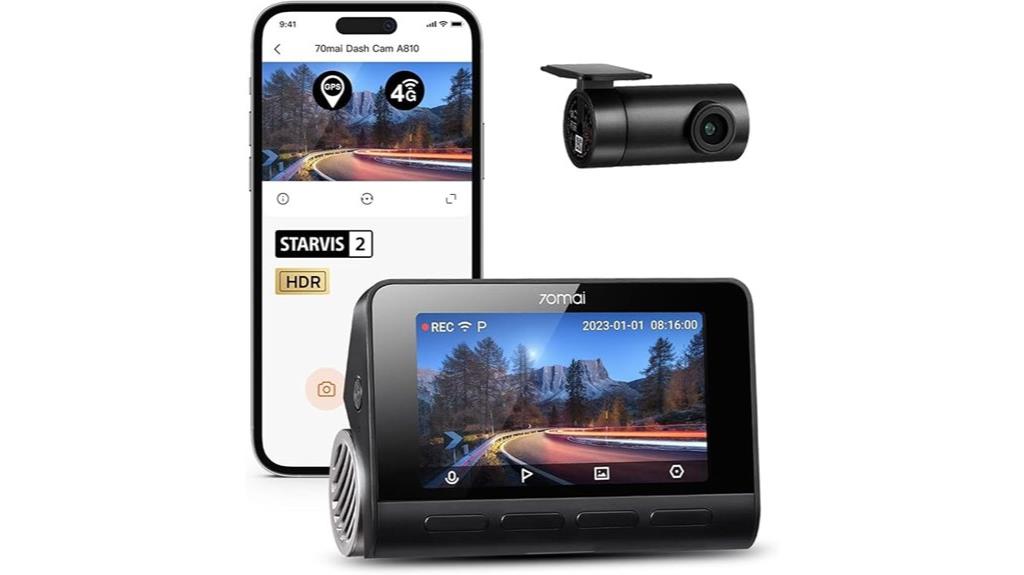 4k dual camera dash cam