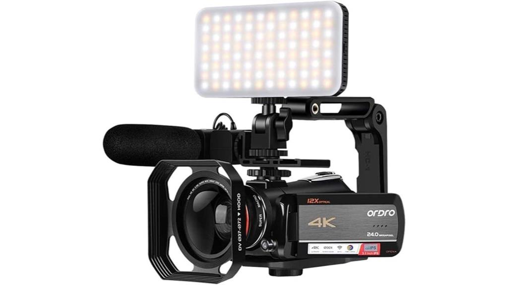 4k video camcorder features