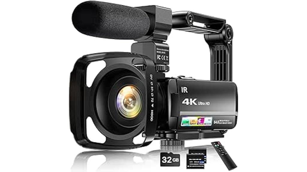 4k vlogging camera with zoom