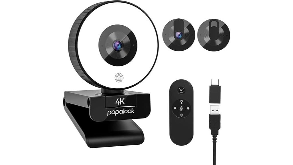 4k webcam with light