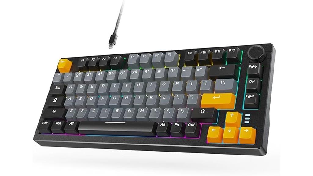 75 wired gaming keyboard