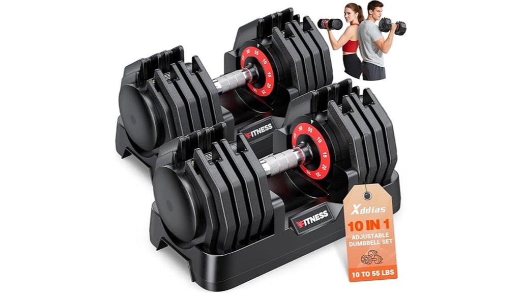 adjustable dumbbell weight set