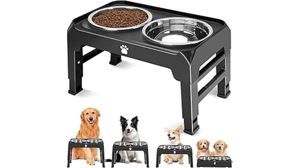 adjustable height dog bowls