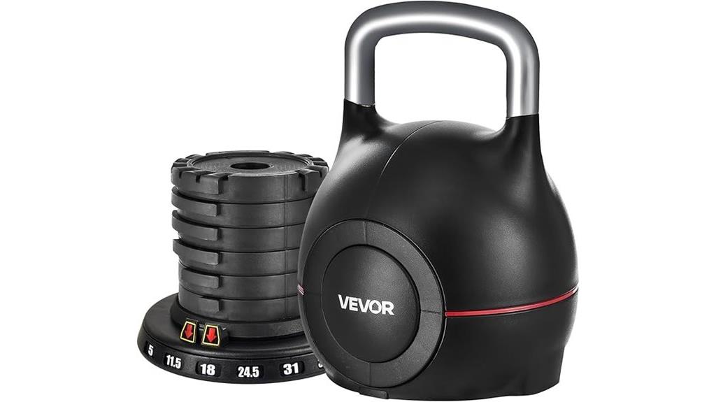 adjustable kettlebell with seven weights