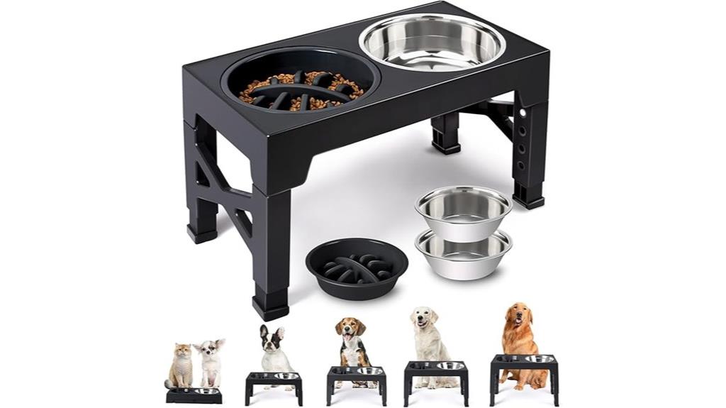 adjustable stainless steel dog bowls