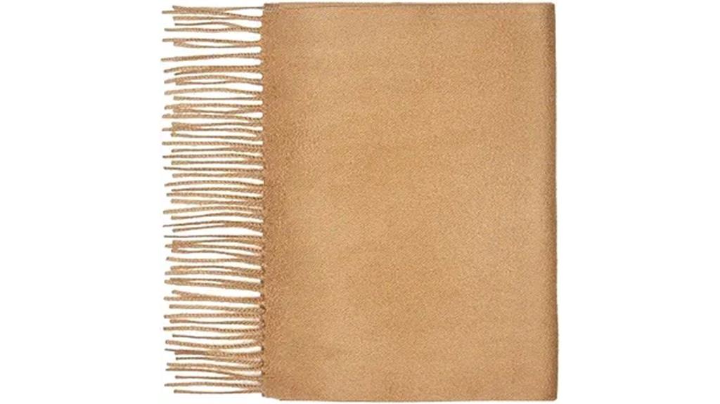 beige 100 cashmere scarf