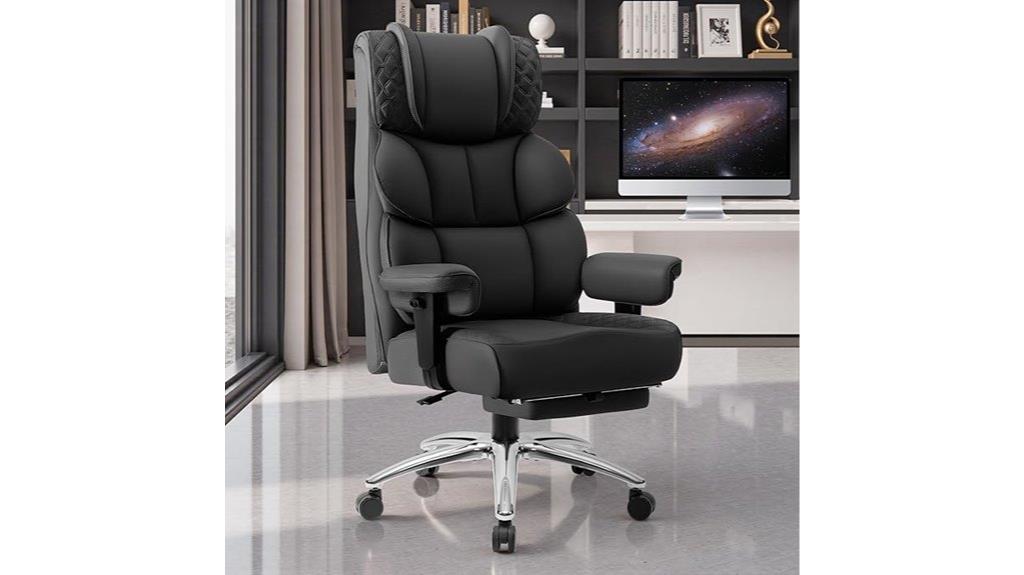 big tall leather chair