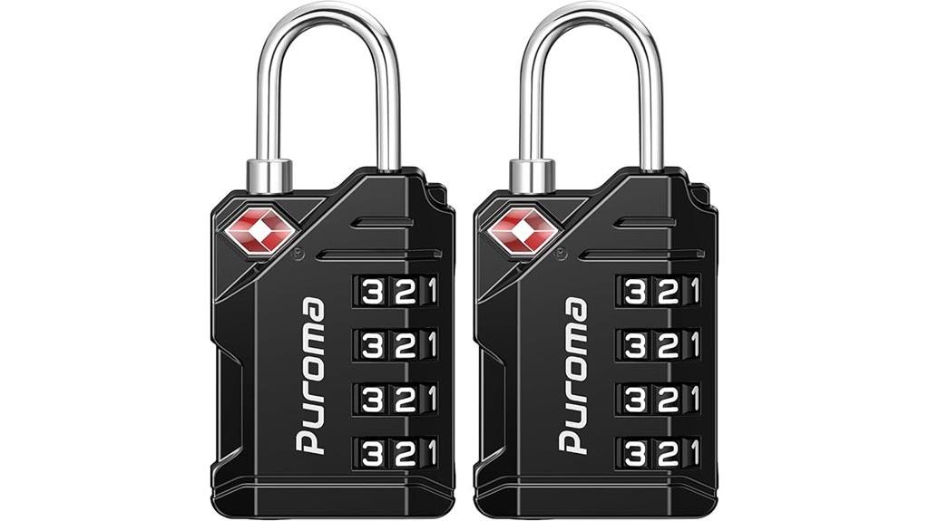 black tsa luggage locks