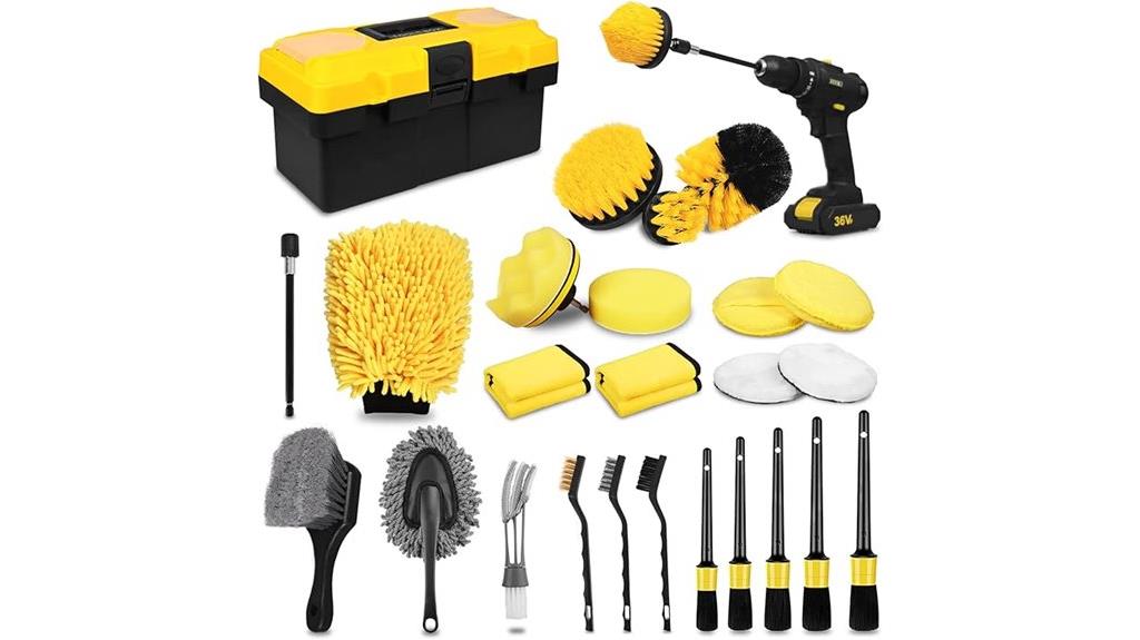 car cleaning brush set