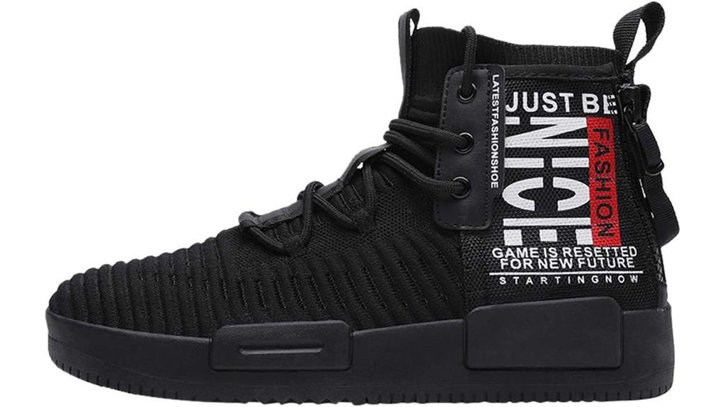 casual athletic high top sneakers