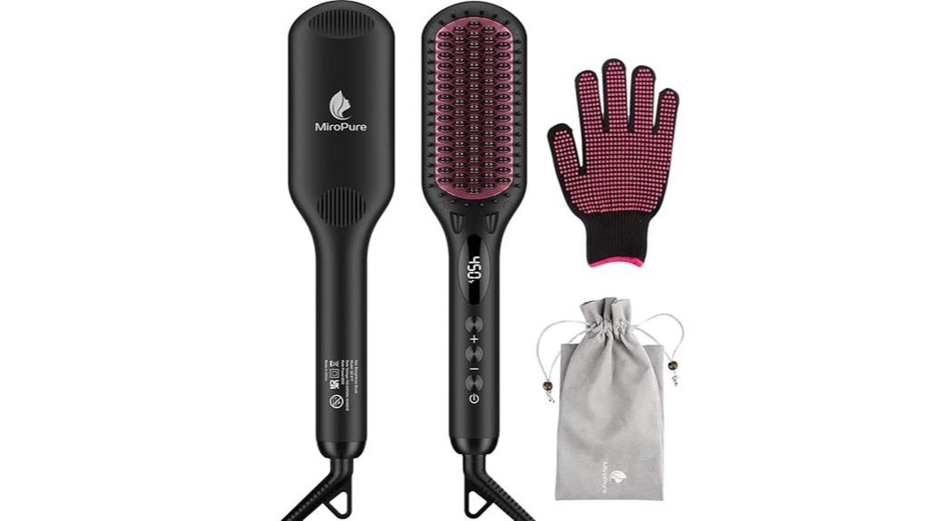 ceramic hair straightening brush