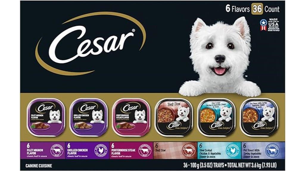 cesar wet dog food pack
