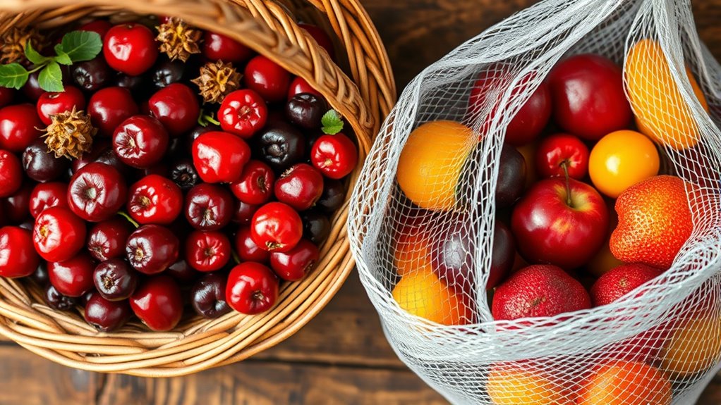 choose baskets or mesh bags