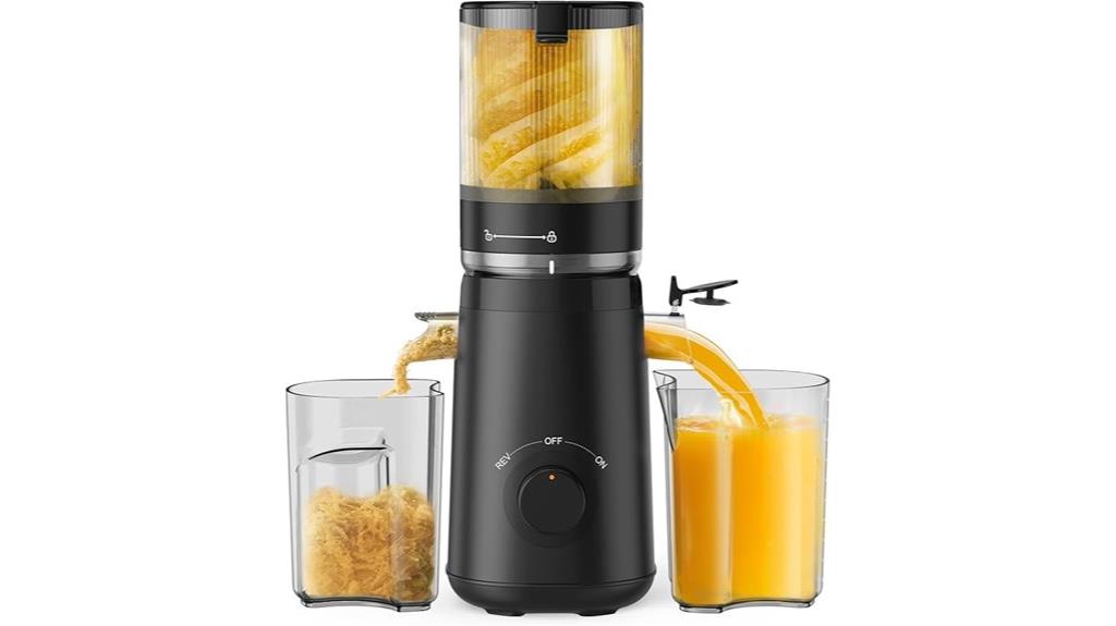 cold press juicer with large chute