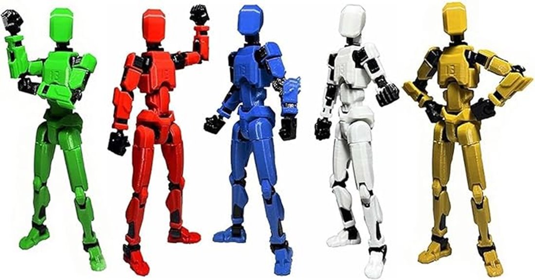 colorful movable action figures