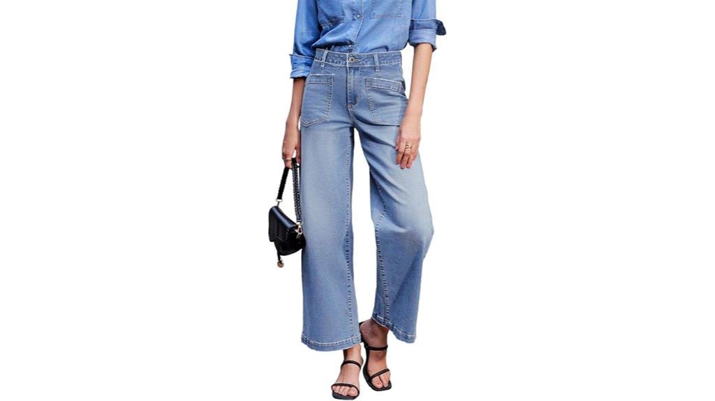 comfortable wide leg jeans