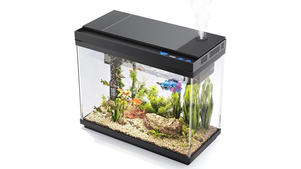 compact aquarium with features