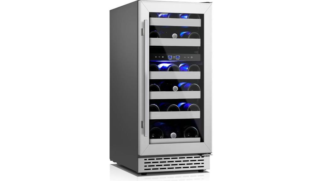 compact dual zone wine cooler