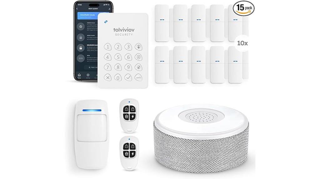complete 15 piece home alarm