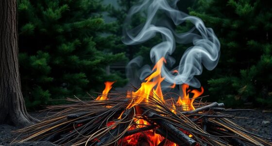 conifer forest low smoke firelays