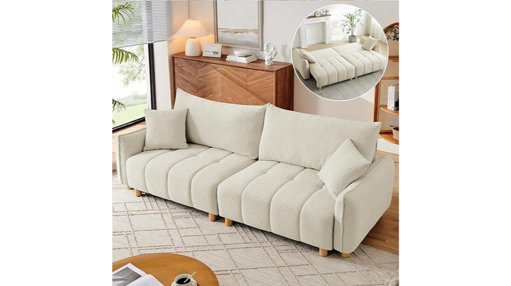 convertible chenille sofa bed
