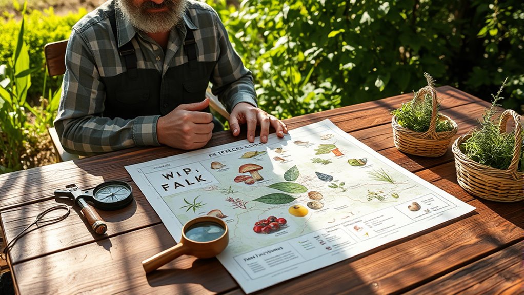 create a foraging calendar