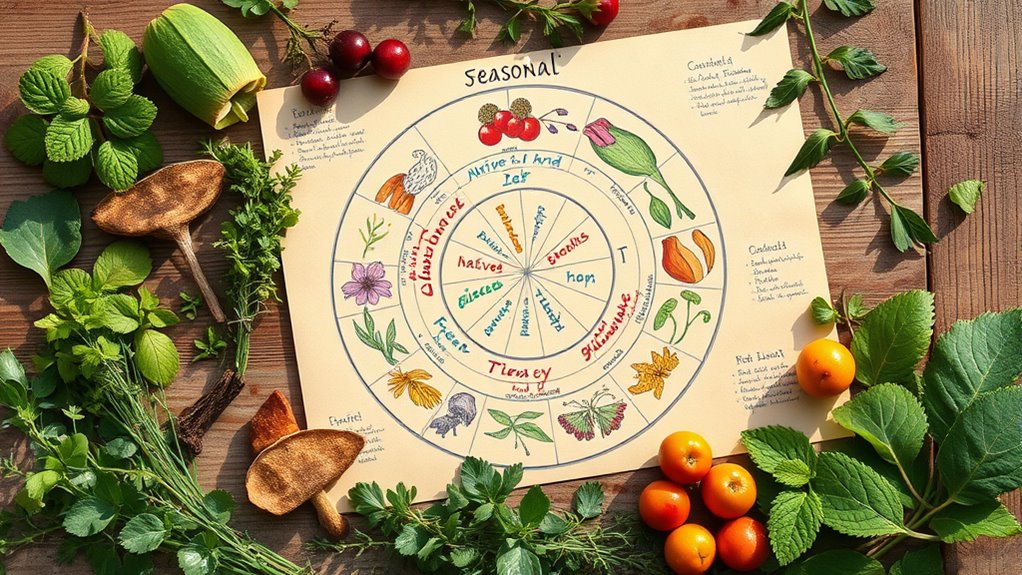 create seasonal foraging map