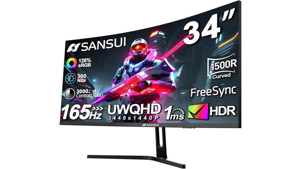 curved 34 inch gaming monitor