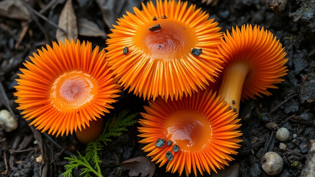 decurrent tooth like gills