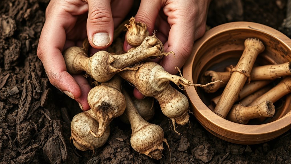 digging cleansing cooking burdock