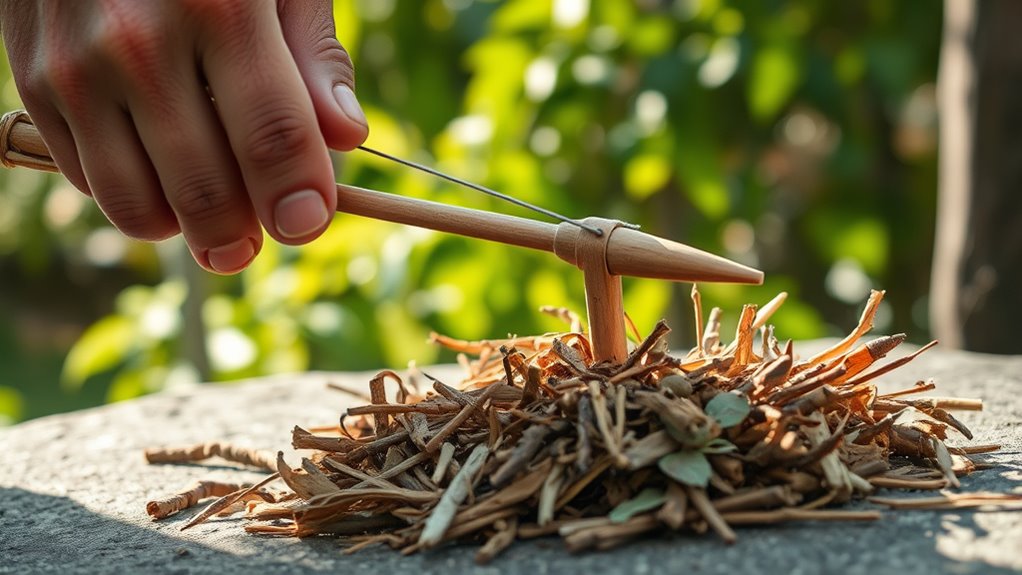 diy bow drill fire making