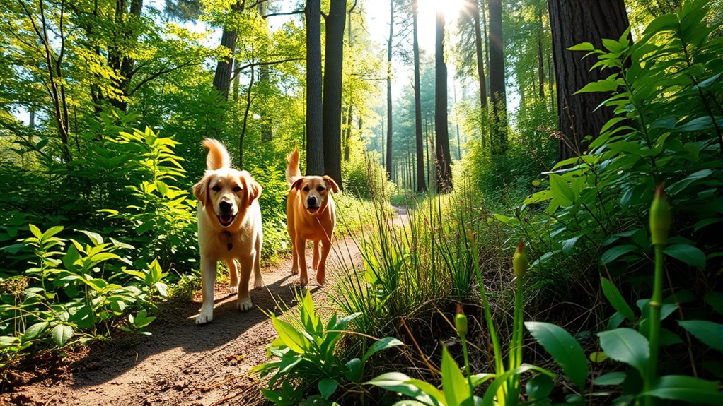 dog trail plant damage