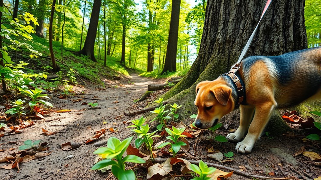 dogs trail plant damage