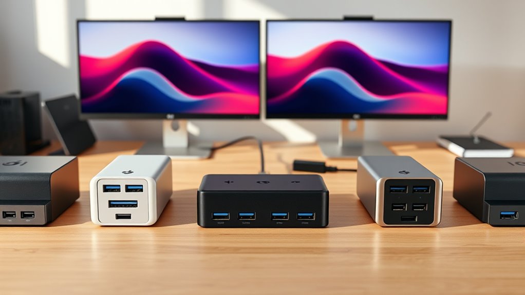 dual 4k usb c docks