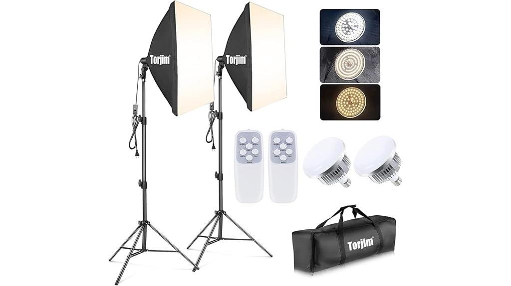 dual led softbox lights