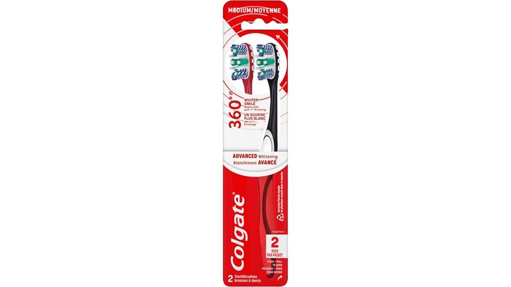 dual pack whitening toothbrushes