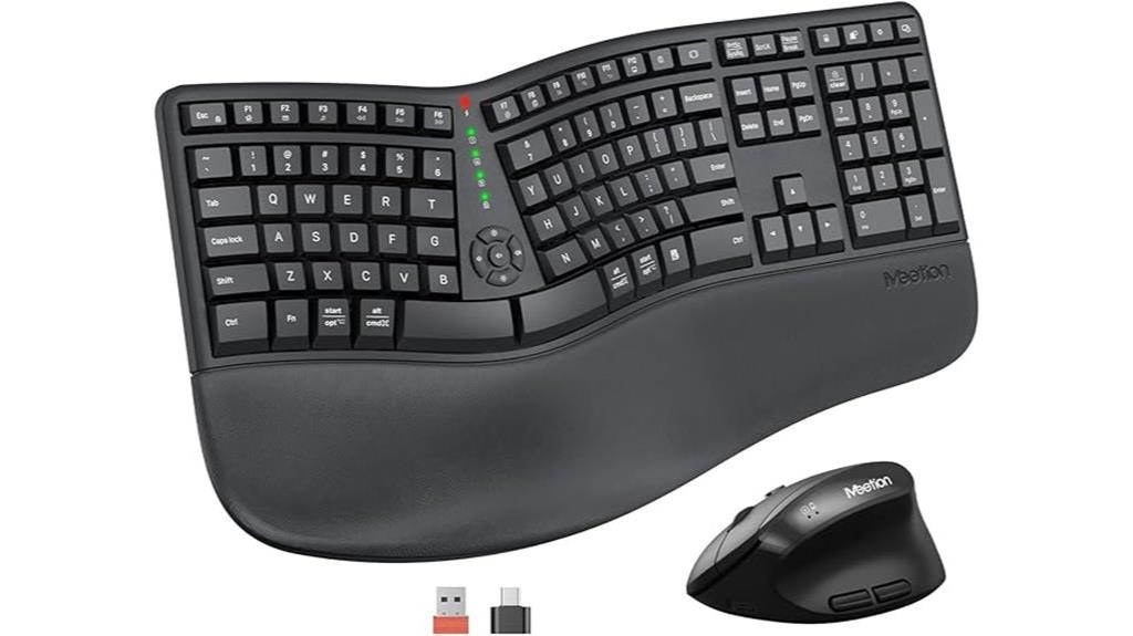 ergonomic wireless keyboard mouse