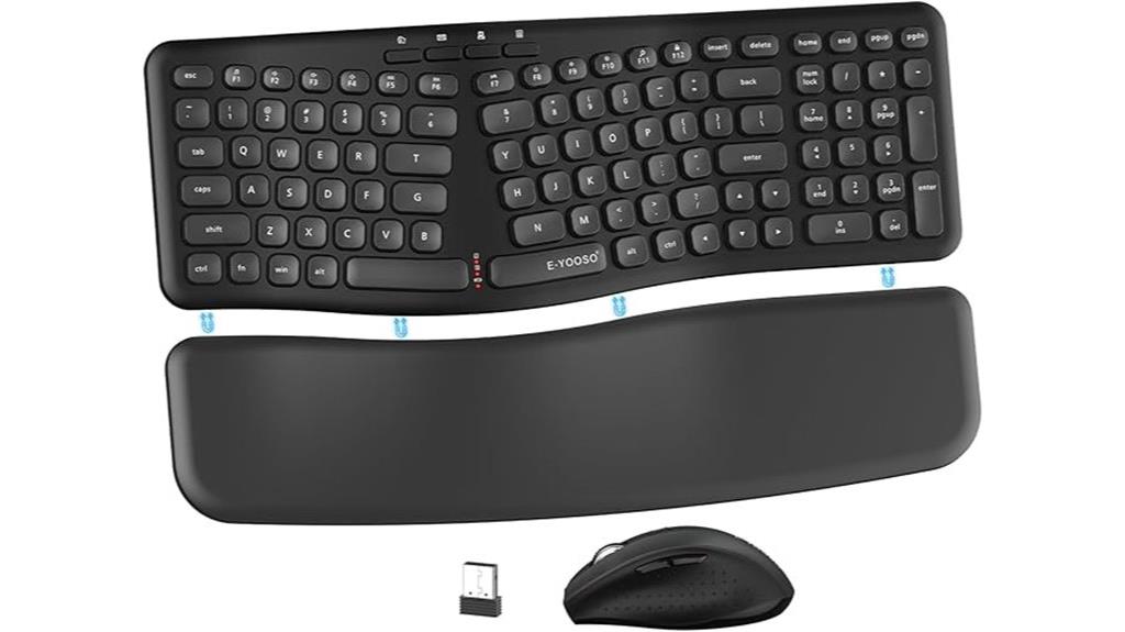 ergonomic wireless keyboard mouse