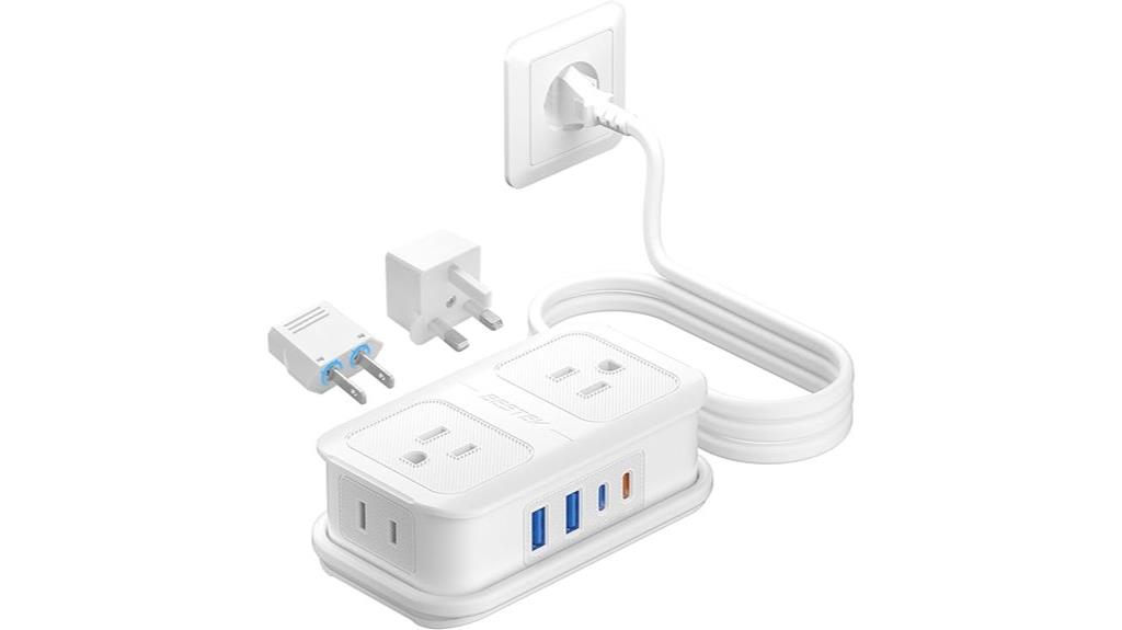 european travel adapter with multiple ports