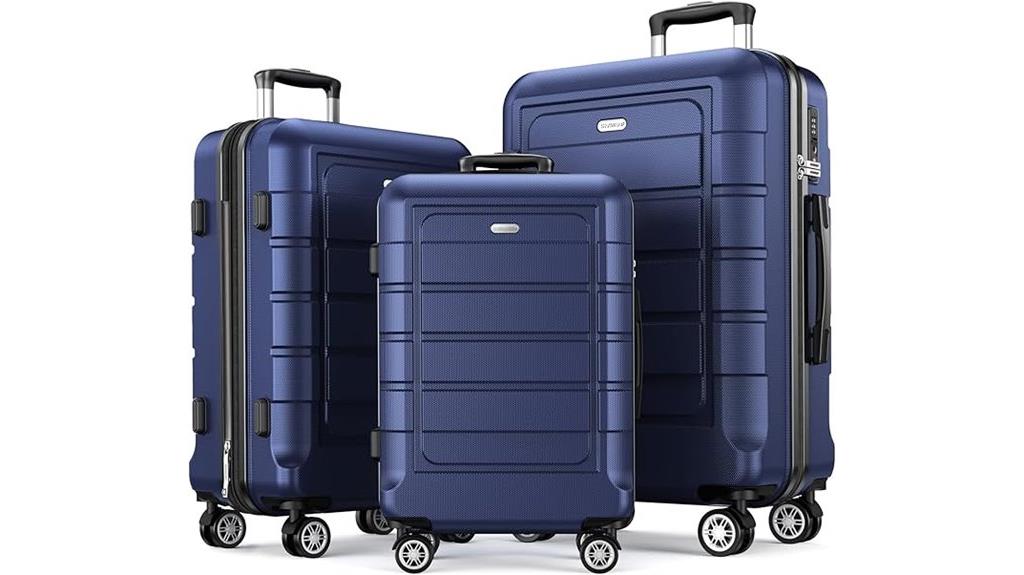 expandable tsa luggage set