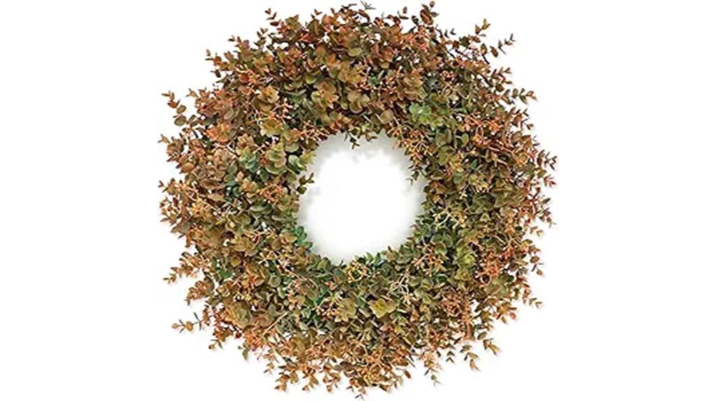 fall eucalyptus orange wreath