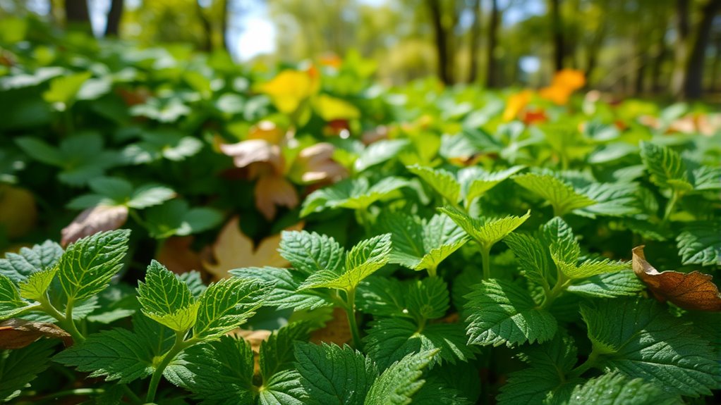 fall nettle young regrowth