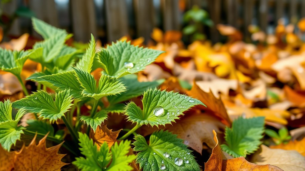 fall nettles young regrowth safety