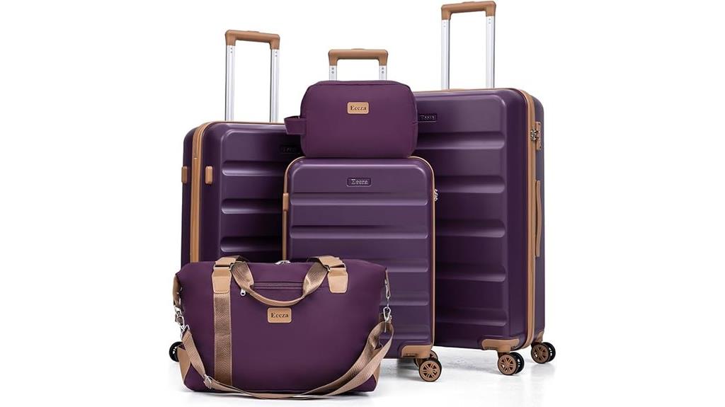 five piece spinner luggage set