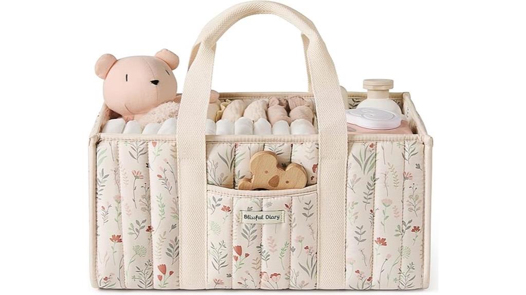 floral baby diaper organizer