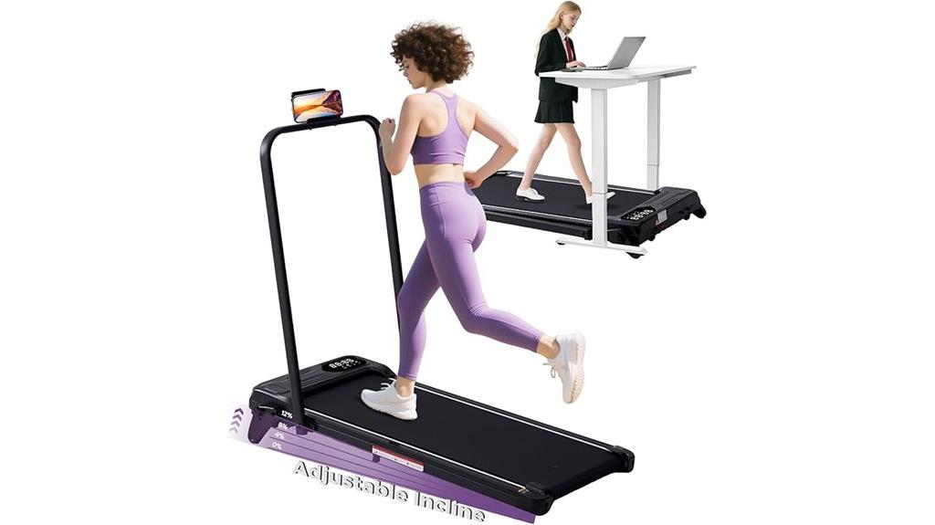 foldable handlebar treadmill